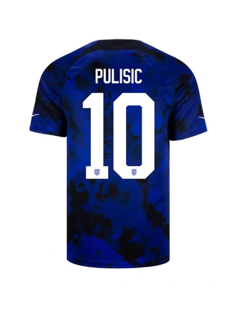 Förenta staterna Christian Pulisic #10 Replika Borta Kläder VM 2022 Kortärmad